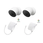 Google Nest Indoor/Outdoor Cam (Battery)2pk: Wireless Security+ anti-theft mount