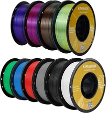 PLA 3D Printer Filament,10 Rolls, 10kg Spool(22lbs),Single and Triple Color1.75 