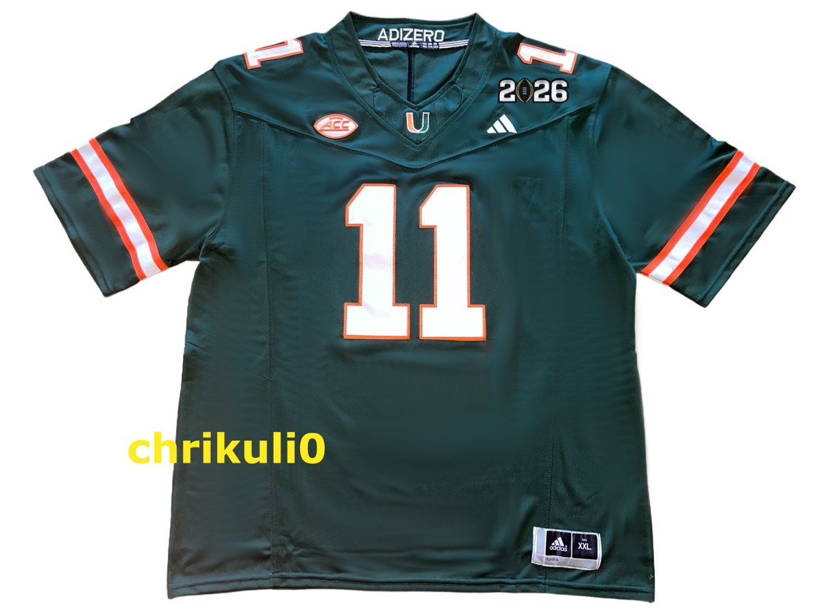 Carson Beck Miami Hurricanes CFP Jersey 2026 Patch New STITCHED | eBay