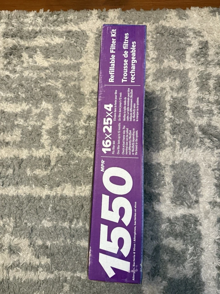 3M Filtrete Allergen Filter 16x25x4 Merv 12 2 Filters + Frame NIB - Image 2 of 2