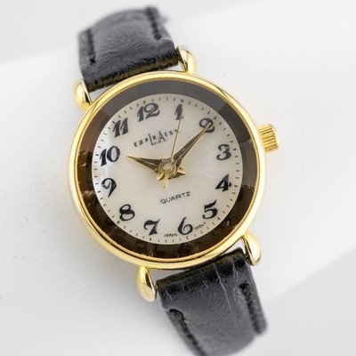 Vintage L.A.EXPRESS LAX365 Genuine Leather Quartz Women's Watch New Battery