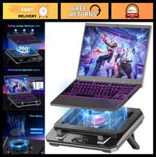Upgraded Laptop Cooling Pad with Adjustable Stand  Turbo Boost for 10-17" Gamin