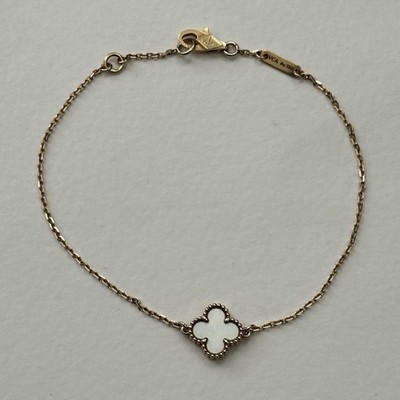 Van Cleef & Arpels Sweet Alhambra Bracelet 18K Yellow Gold Mother of Pearl VCA