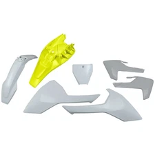 UFO Plastic Kit Set Complete White Yellow Original 23 Husqvarna TC85 2018-2024