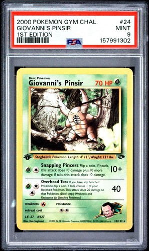 Giovanni's Pinsir (1st Edition) graded PSA 9 for sale on eBay