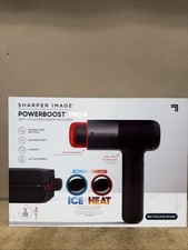 Sharper Image Powerboost Pro Hot  Cold Percussion Massage Gun, Cordless, 6 He  