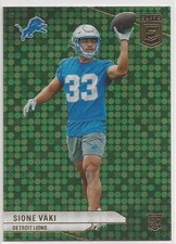 2024 Donruss Elite #189 Sione Vaki Rookie Detroit Lions Green Disco