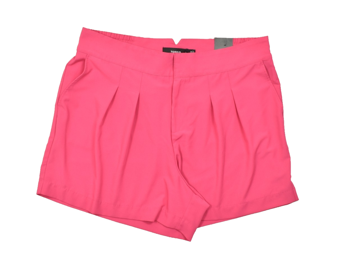 Torrid Women's Size 22 Pink Peacock Wide Leg Studio Crepe Pleated