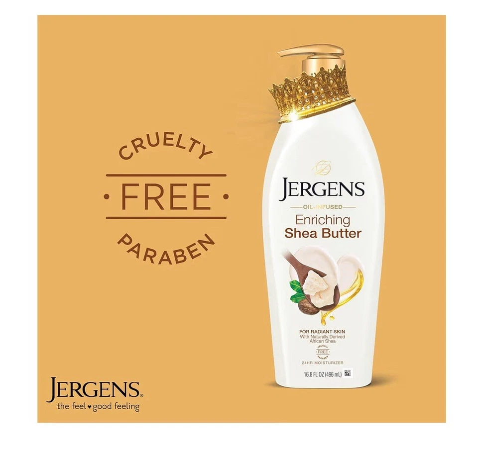 Loción corporal acondicionadora profunda de manteca de karité Jergens, 26,5 onzas, cuerpo y manos Foto 3 de 4