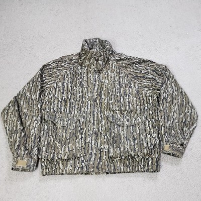 VTG Gamehide Jacket Men L Brown Bottomland Camo Turkey Duck Shell Loops WP-3