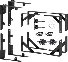 Anti-Sag Gate Corner Brace Bracket Kit with Latch for Wooden Fences
