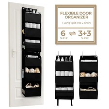 Back of Door Organizer, 6-Shelf Detachable Over the Door Baby Organizer with ...
