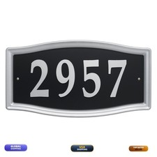 Whitehall Products 11199 Easy Street Address Plaque-Silver 15.5X8X0.5