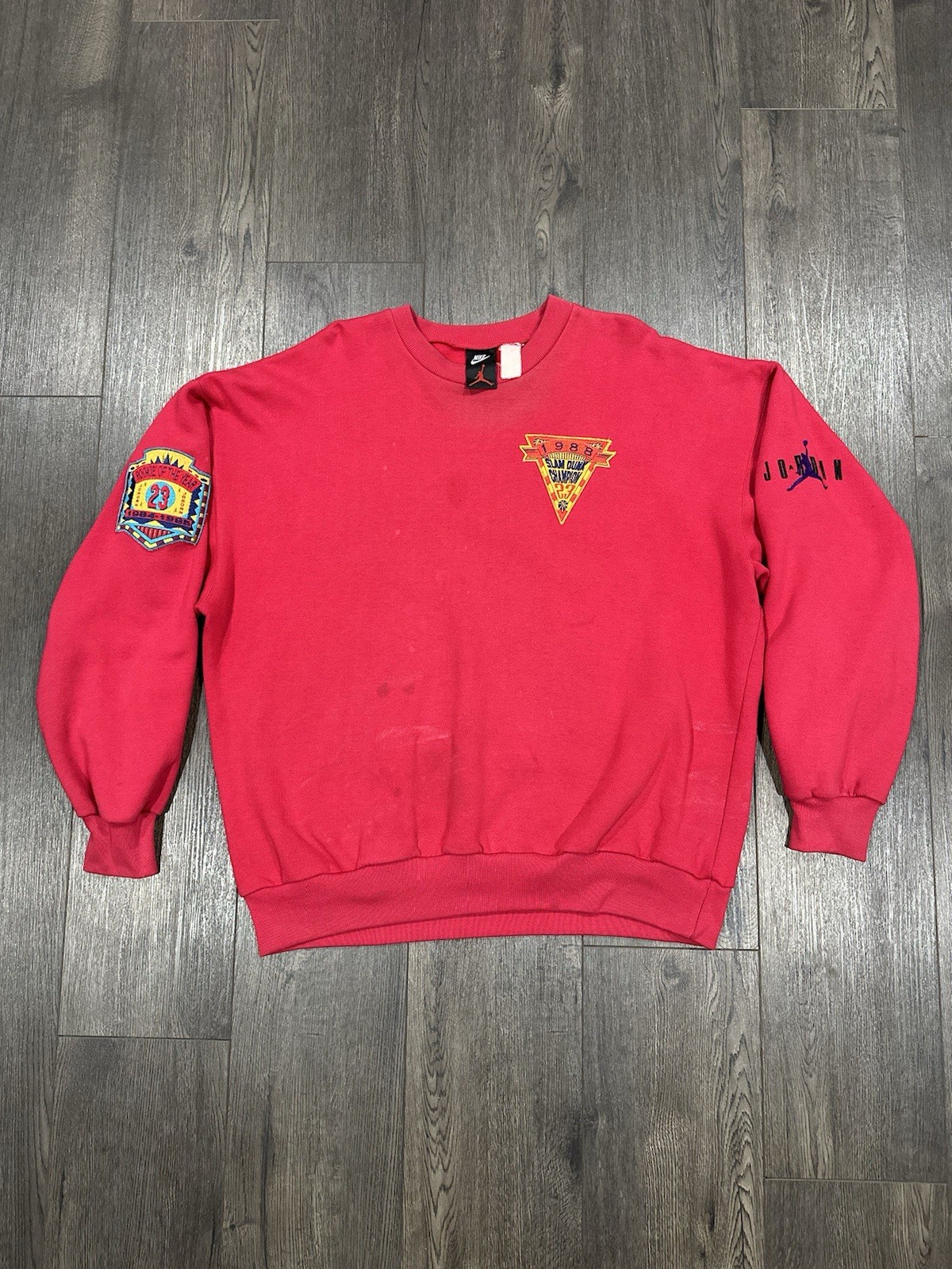 Vintage Nike Air Jordan Accomplishments Patch Sweater Rare,Late 80’s Early 90’s image 8