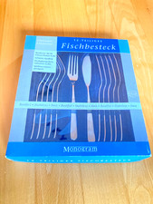 Monogram Fischbesteck, 12 teilig, Edelstahl, Spülmaschinen geeignet