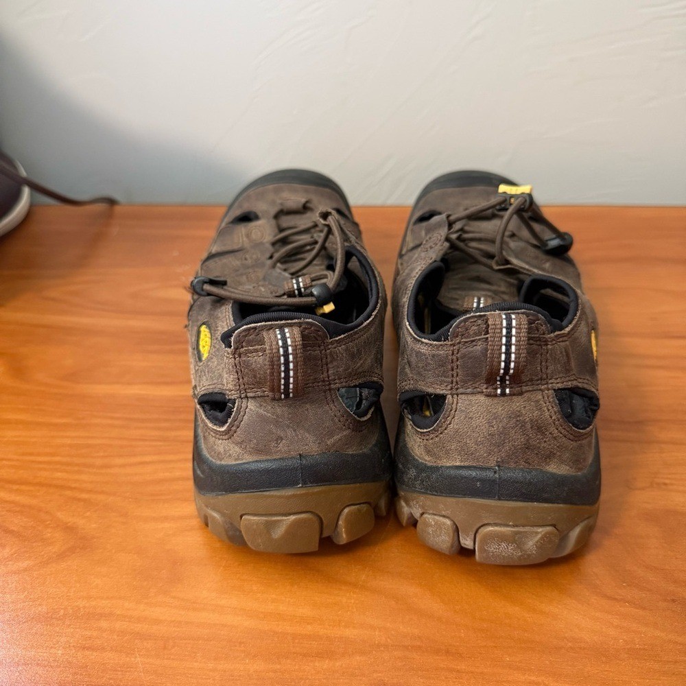 Keen Sandalo Uomo Glisan Impermeabile Escursionismo Pesca Marrone Punta Chiusa Cordoncino Elastico