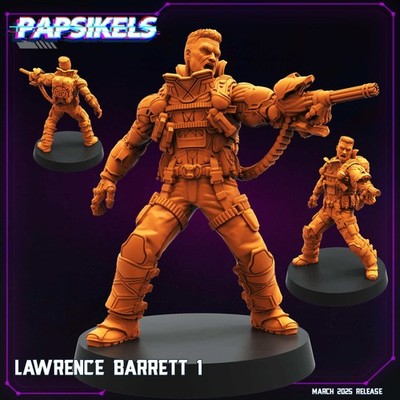 Cyberpunk, Lawrence Barrett - Deus Ex Fan Art, Papsikels, 32mm Mini