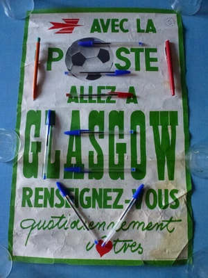 RARE affiche Saint-Etienne Bayern Munich 1976 Glasgow coupe des clubs champions - Photo 1/4