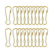 Lanyard Hooks, 20 Pcs 40x12.8x3.2mm Stainless Steel 304 Hook, Gold