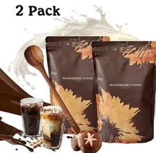 New Mushroom Coffee Organic Coffee 30 Servings in One Pack - No Odor 2 Pack
