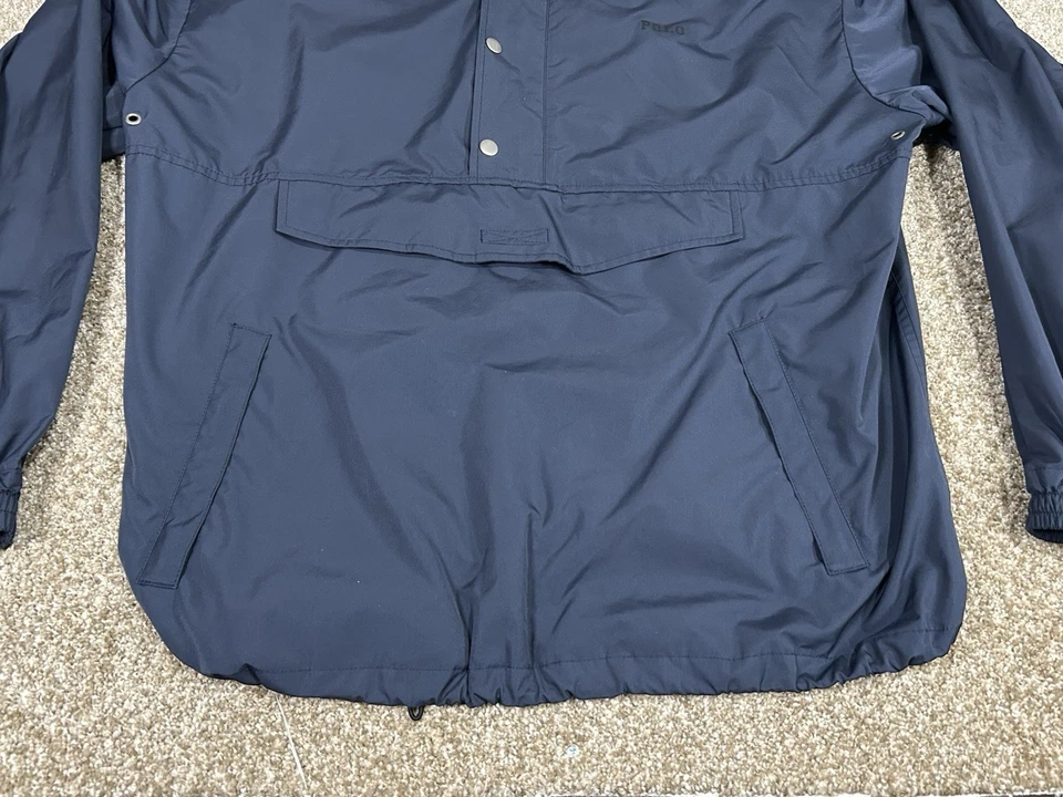 Vintage Polo Ralph Lauren Mens USA Half-Zip Hooded Wind/Rain Anorak Jacket Large - Image 4 of 4