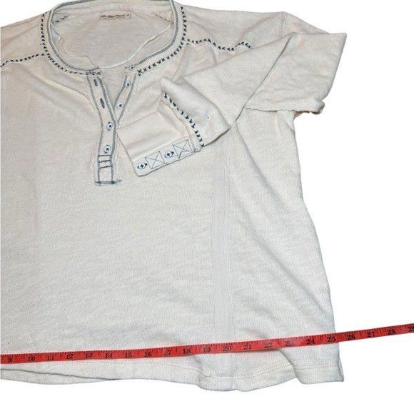 NWOT Free People We The Free Taylor Henley Tunic Top | Vintage White | Sz Large
