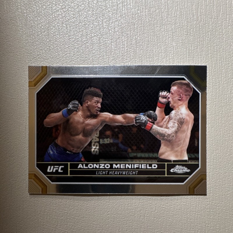 Topps Chrome UFC MMA Alonzo Menifield Sports Trading Card #168 Base Set