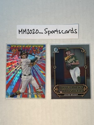 Jacob Wilson 2025 Topps Chrome Rookie PP LOGOFRACTOR REFRACTOR & 2023 Bowman DPP