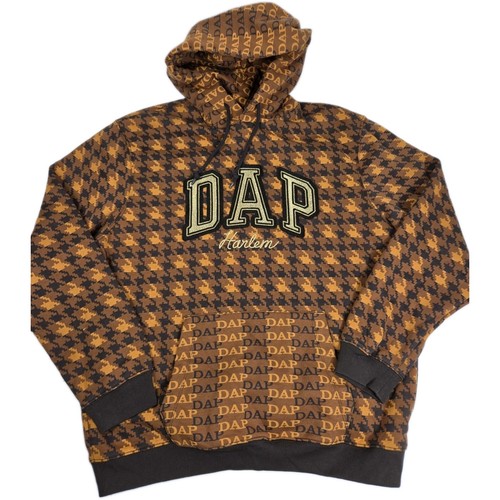GAP × DAP Harlem Logo Pullover Hoodie Brown Houndstooth Men Sz L