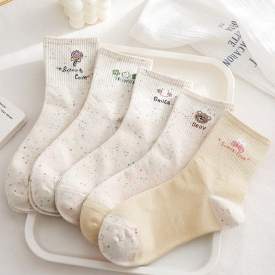 Winter and autumn socks, women's mid-calf socks, sweet socks