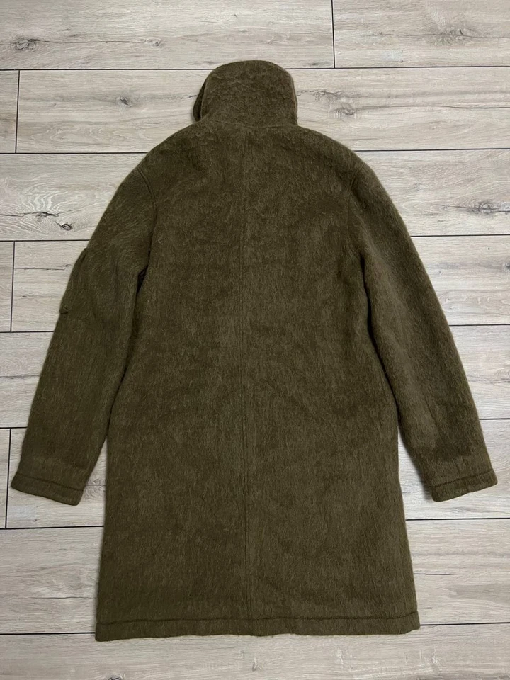 Men's Tiger Of Sweden Wool Long Coat Jacket Winter Khaki sz M - Image 3 of 4