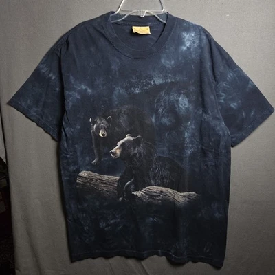 Camiseta THE MOUNTAIN Oso Negro Caza Tie-Dye Adulto Hombre Talla Grande Hecha en EE. UU. - Imagen 1 de 4