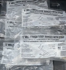 LOT OF 5 Amerimax 21030PK 5" Roof Metal Gutter Hanger With Strap Alum- 4 Pack Ea