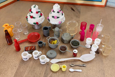 Lot Miniature Dollhouse Food and Table Accessories, Cakes 2"h Overall