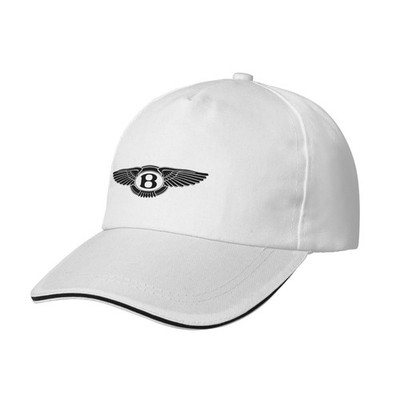 Bentley Sun Hat Classic Adjustable Sports Style Baseball Cap Golf Hat White