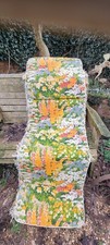 Retro Vintage 1970s Sun Lounger Cushion Only Floral Print 82 x 25inch 
