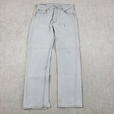 Vintage Levis 501 Jeans Mens 32X32 Black Straight Button Fly Distressed 90s USA