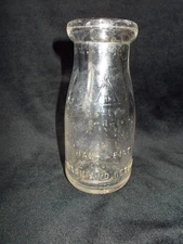 Vintage Half Pint Milk Bottle 1 MINN in Triangle, dated 1-11-14 MTC
