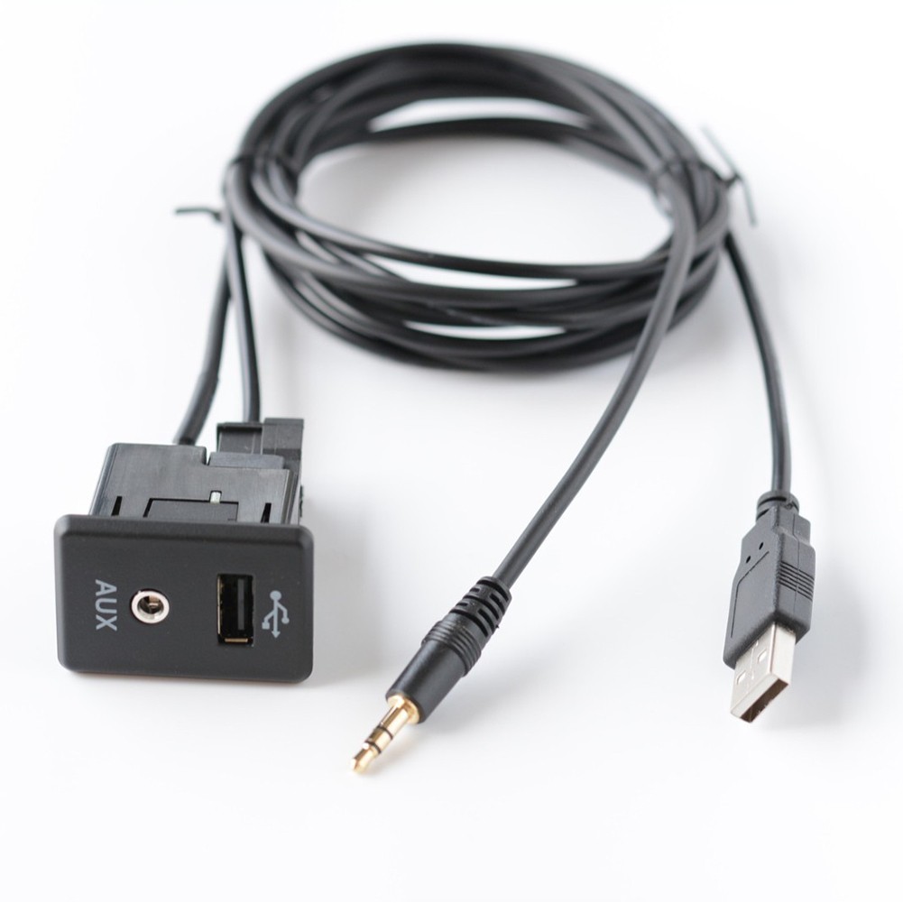 For Nissan 370Z 2014 2019 AUX Stereo Adaptor with USB Cable Center