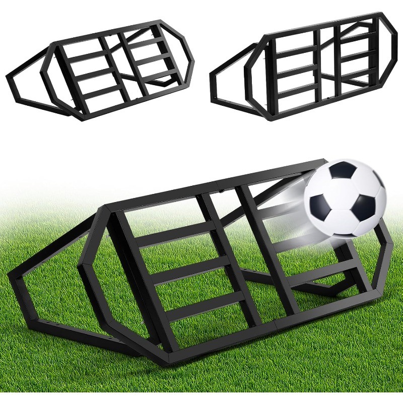 2 Adjustable Angles Soccer Rebounder Board for Ball Passing & Reaction Training