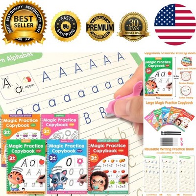 Interactive Handwriting Practice Copybook Set for Kids - Develops Writing Skills