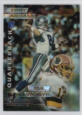 1996 Bowman's Best Mirror Image Atomic Refractor Jim Harbaugh Jeff Blake HOF my8