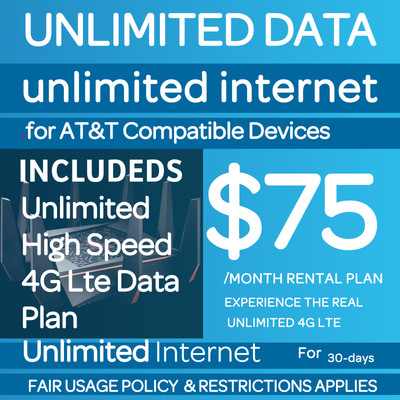 AT&T Unlimited Internet Plan $75 | No Contracts | Great for RV, Rural, Remote