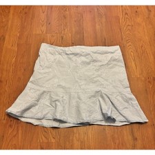 necessary objects Vintage 90s Mini skirt Baby Blue Floral Embroidered Size small