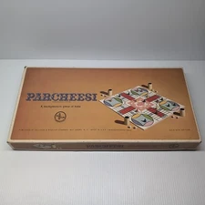 Vintage 1964 PARCHEESI Selchow & Righter Gold Seal Edition - Complete