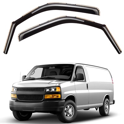 Sun Rain Visors Wind Rain Guards for 1996-2025 Chevy Express Van 2500/3500