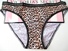VICTORIA'S SECRET Cotton Bikini Panty S M L XL Leopard NWT Mini Logo Band VS