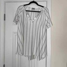 White Striped Show Me Your Mumu Tunic Size S 