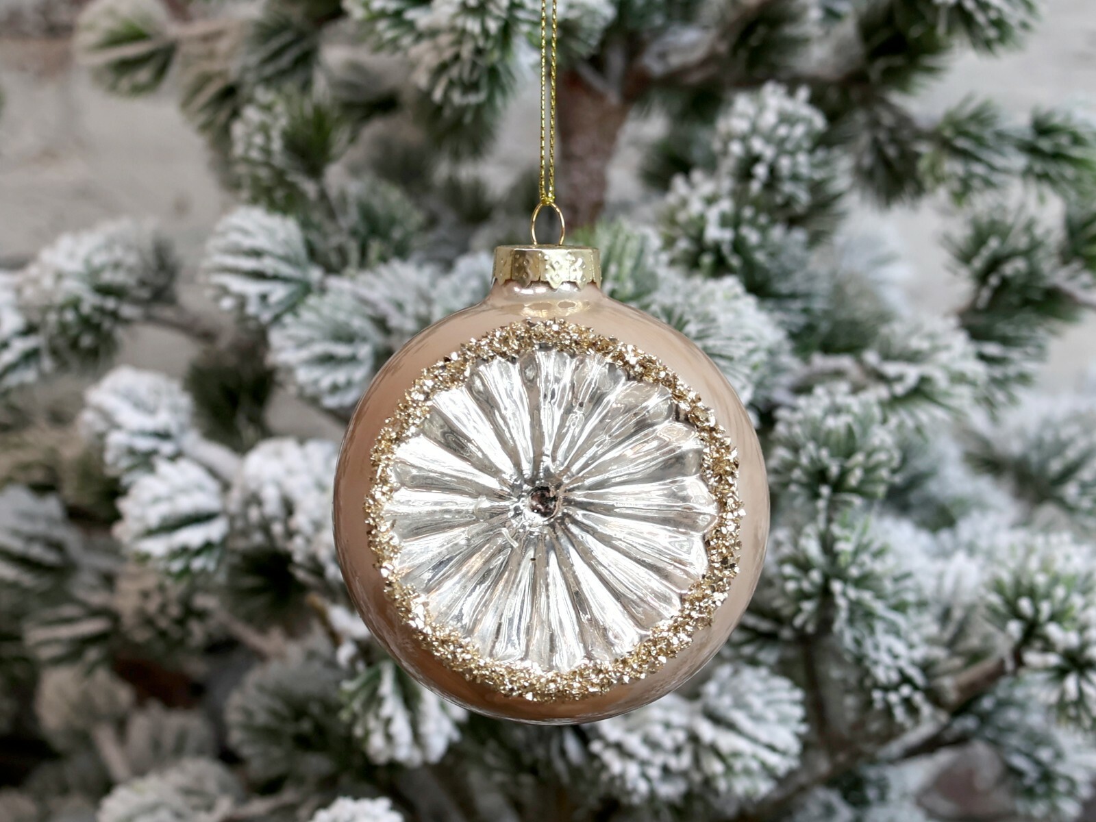 Edel Baumschmuck Weihnachten Kugel Chic Antique Glas Weihnachtskugel