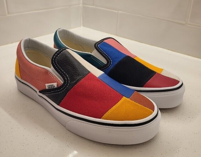 Multi donna Vans Classic Slip On patchwork taglia 7 uomo taglia 5 5 fila di lusso